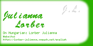 julianna lorber business card
